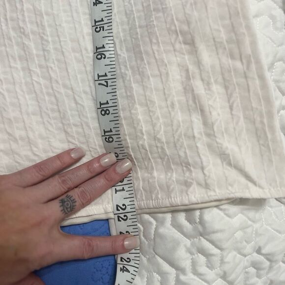 EVERLANE Mini Jacquard Stripe Top v neck boxy short sleeve 2 small medium - Picture 10 of 10